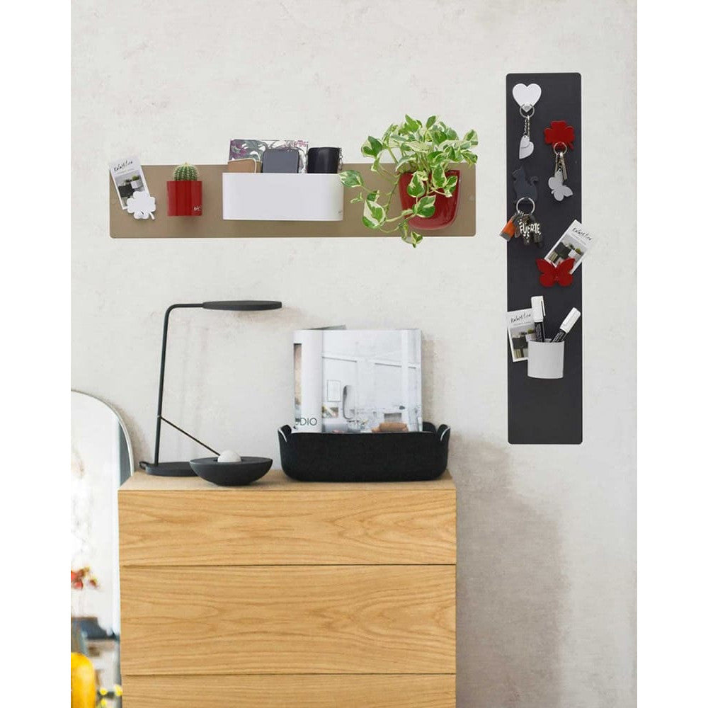 Magnettafel schwarz ohne Rahmen für Schlüssel und magnetischen Aufhänger