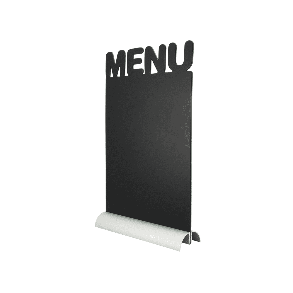 Menü Tischkreidetafel Aufsteller mit Aluminiumfuss beschriftbar mit Kreide und Kreidemarker