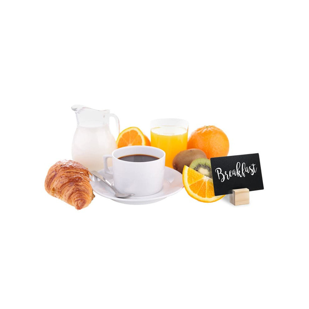 Mini Tischkreidetafel mit Holzsockel, Warenkennzeichnung Kreidetafeln
