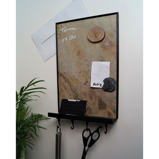Notiztafel Pinnwand magnetisch aus Echtschiefer Gold Mountain