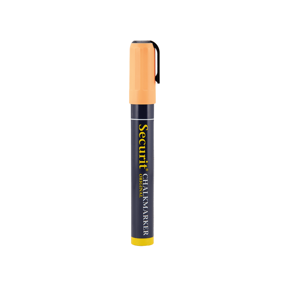 Orange Tropische Kreidemarker für die Beschriftung von Gastro Kreidetafeln, 2-6mm Kreidestift von der Marke Securit in Orange