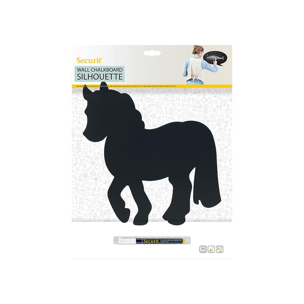 Pony Kreidetafel Silhouette für Kinder