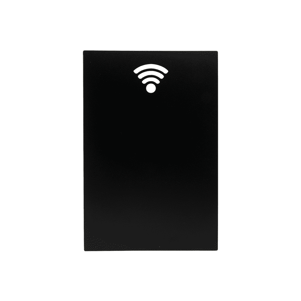 Rechteckie Silhouetten Kreidetafel mit WiFi Icon, Silhouette Form Kreidetafel eckig Securit mit WiFi