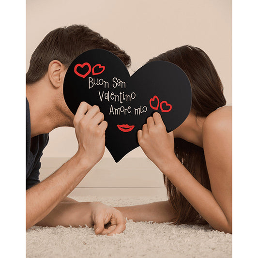 Securit® Wandkreidetafel Silhouette Herz, 30x36cm