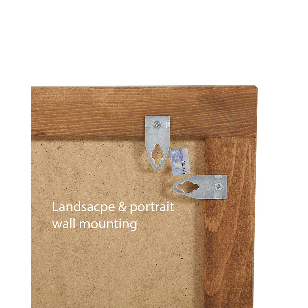 Wandkreidetafel mit Holzrahmen, Buche dunkel, Indoor