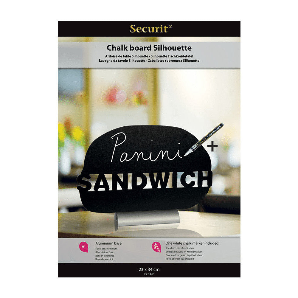 Sandwich Tischkreidetafel ohne Rahmen mit Alufuss geeignet für Restaurants und Takeaways inkl. Kreidemarker