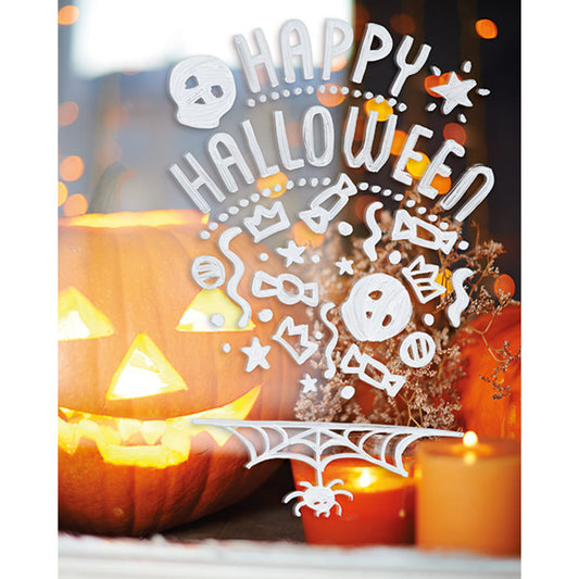 Schablone für Fenstermarker Halloween