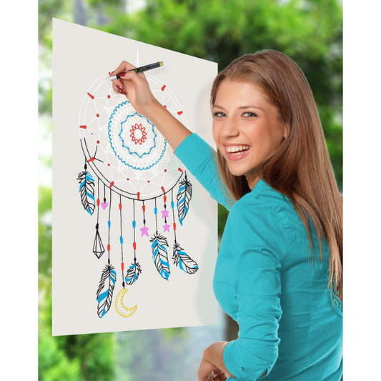 Schablone zum Nachzeichnen Traumfänger Securit