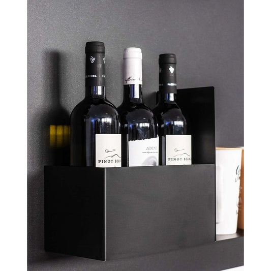 Schwarze Wandbehälter magnetisch schwarz für Weinaufbewahrung