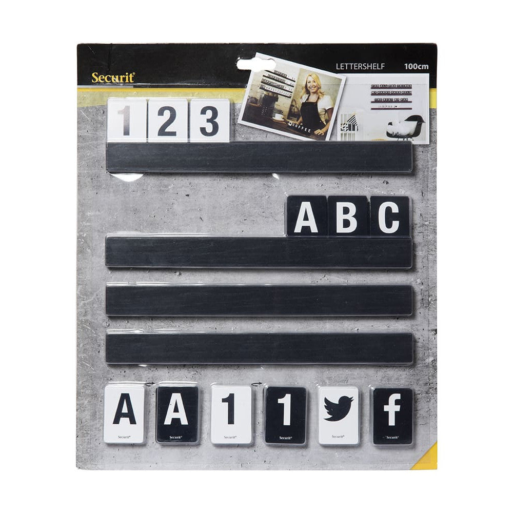 Securit-Buchstabenregal-inklusive-Buchstaben,-Symbole,-Zahlen