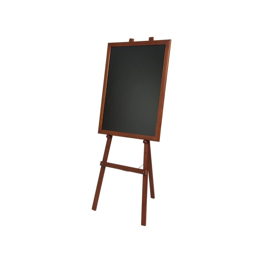 Securit Holz Staffelei Mahagoni inkl. Beispiel Kreidetafel