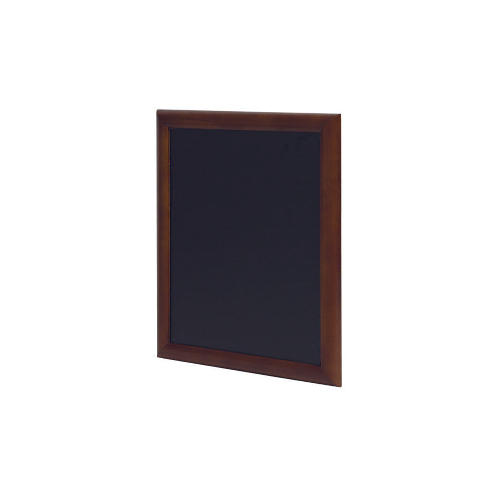 Securit Kreidetafel mit dunkelbraunem Holzrahmen gerundet, 70x90cm Wandkreidetafel dunkelbraun