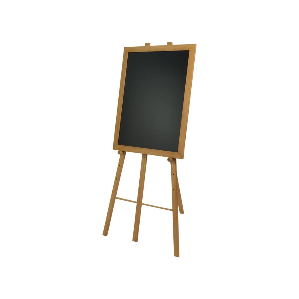 Securit Staffelei aus Holz mit Beispiel Kreidetafel