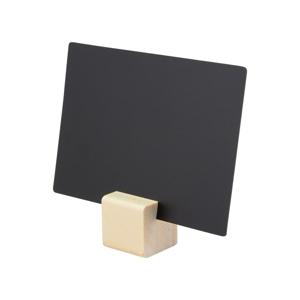 Securit® Holz-Aufsteller für TAGs, 6 Stück inkl. 6 TAG's in A7 und 1 Securit Kreidestift