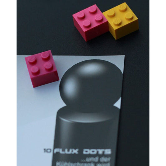 Stark haftende Baustein Magnete Pink und Gelb