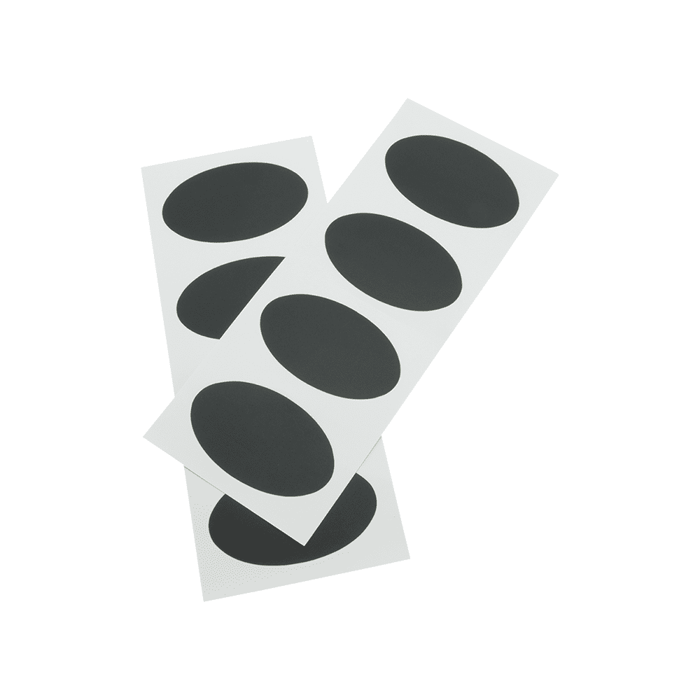 Tafelfolie Sticker im 8er Set Marke Securit, Beschriftungsetiketten Kreidetafelfolie Oval