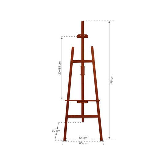 Holz Staffelei Classic, Mahagoni, 175cm