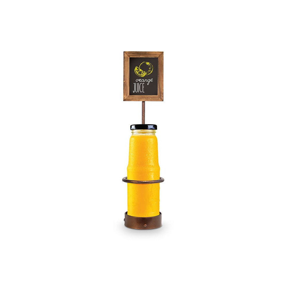 Tischaufsteller mit Flaschenhalter Kreidetafel