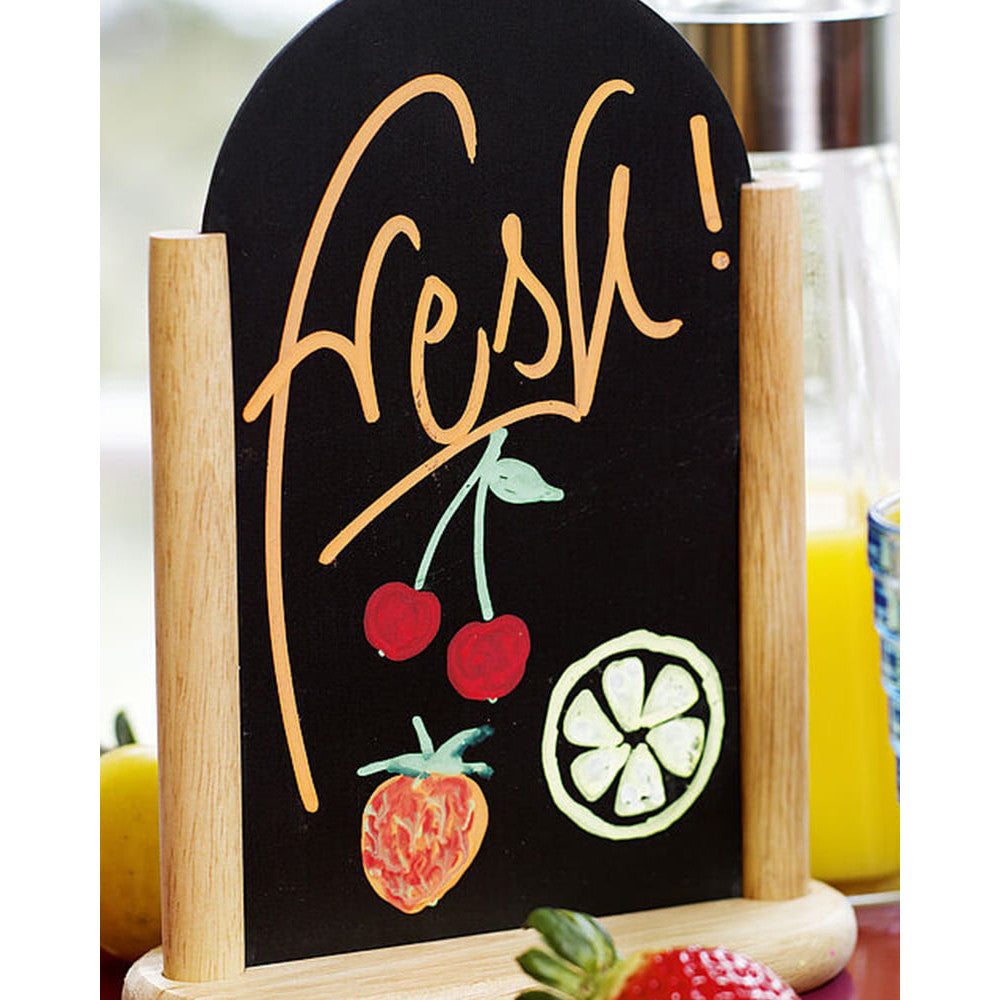 Tischkreidetafel beschriftet mit Edding Kreidemarker