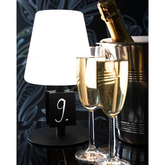 Tischkreidetafel mit LED Lampe