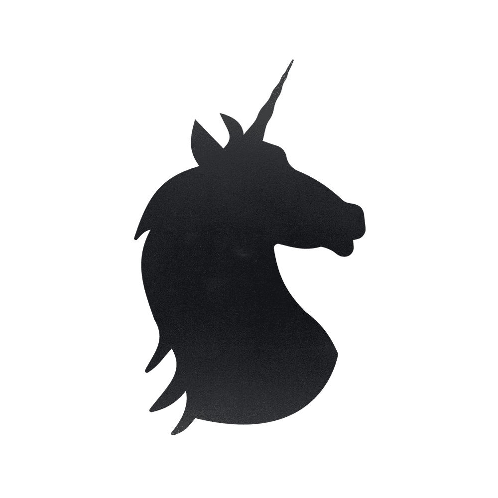 Unicorn Kreidetafel Silhouette für das Beschriften mit Securit Kreidemarker