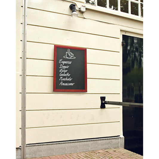 Wand Kreidetafel mit Holzrahmen in Mahagoni, 60x80cm, Beschriftbar mit Kreidemarker