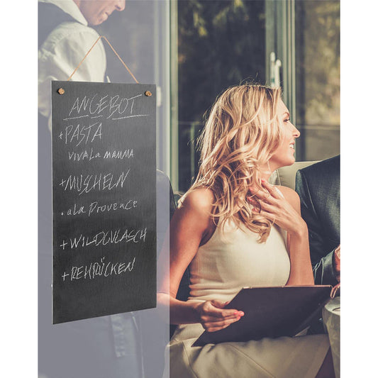 Wandkreidetafel aus Schiefer Menütafel Schiefer