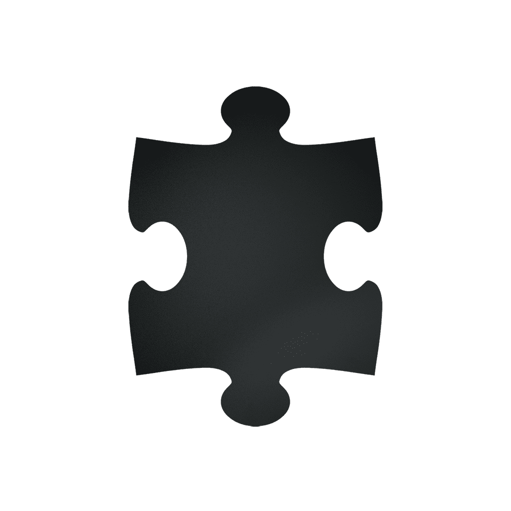 Wandkreidetafel in Puzzle Form Silhouette im 5er Set, Puzzle Kreidetafel für Wand im 5er Set