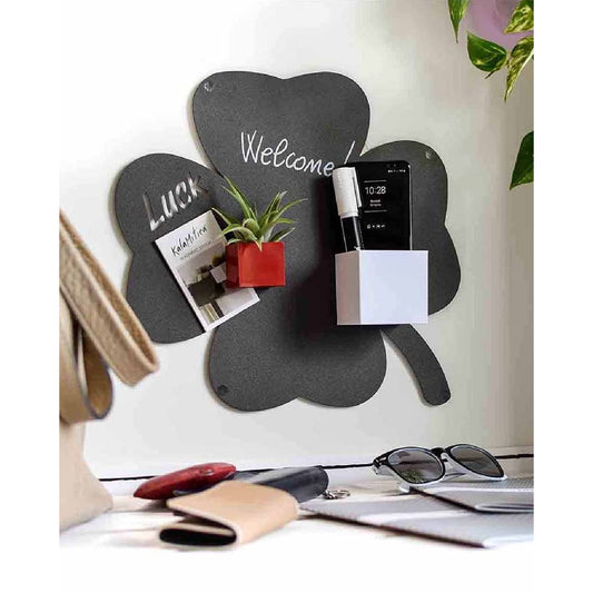 Wandkreidetafel magnetisch Kleeblatt Wandorganizer