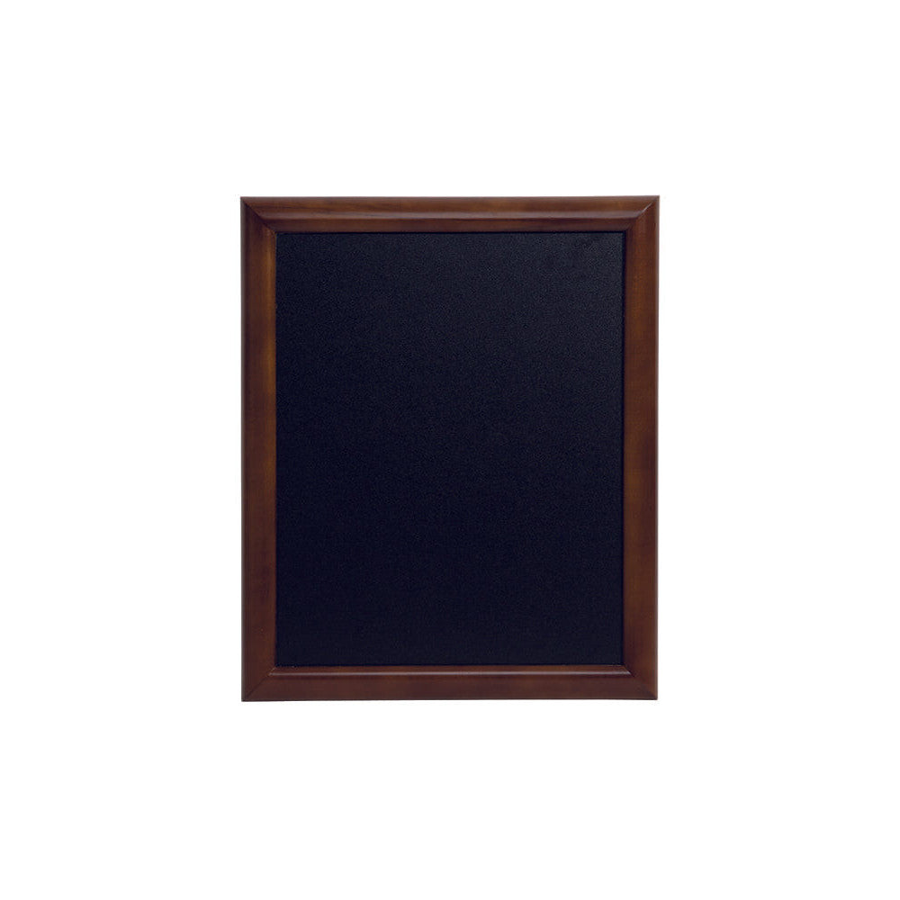 Wandkreidetafel mit dunkelbraunem Holzrahmen gerundet, 70x90cm Securit Kreidetafel