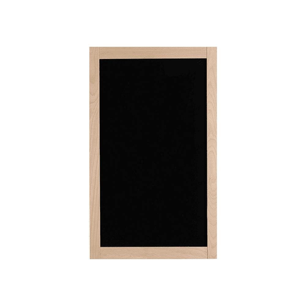 Wandkreidetafel mit Holzrahmen in Buche 60x115cm, elegante Holz Kreidetafel beschriftbar mit Kreide und Kreidemarker