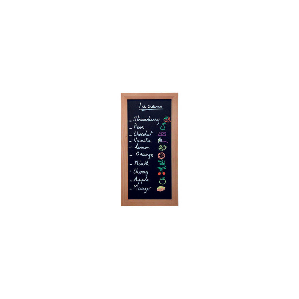 Securit® Kreidetafel mit Holzrahmen, Budget, Hellbraun, 20x40cm