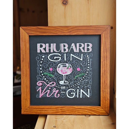 Wandkreidetafel mit Holzrahmen Inspiraboard beschriftet mit Getränken