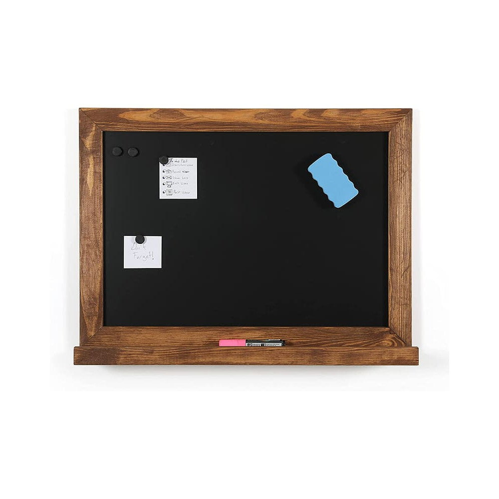 Wandkreidetafel mit Holzrahmen und Ablage für Stifte