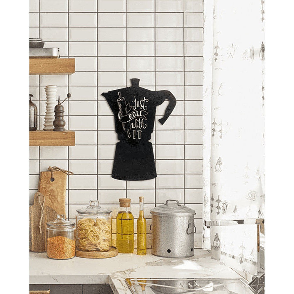 Securit® Wandkreidetafel Silhouette Kaffeekannen, 29x39cm
