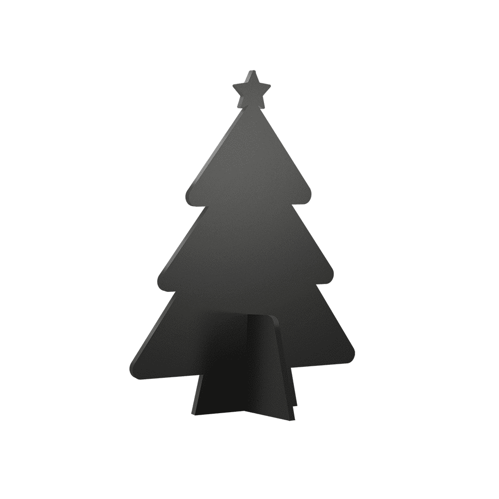 Weinachtsbaum Tischaufsteller Kreidetafel 3D von Securit zum Beschriften mit Kreidemarker, 3D Tischkreidetafel Dekoration