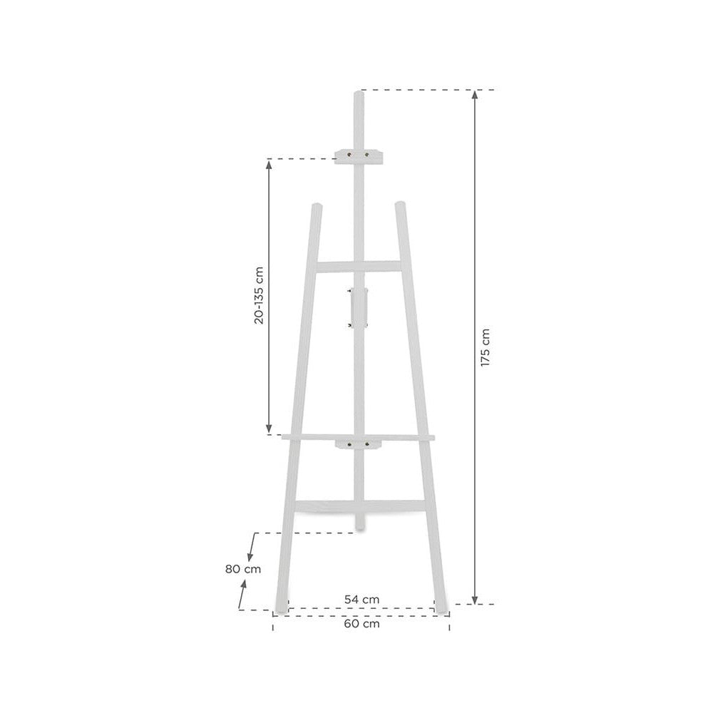 Holz Staffelei Classic, Weiss, 175cm
