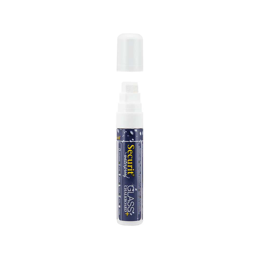 Securit® Kreidemarker Wasserfest, 7-15mm, Einzeln, Weiss