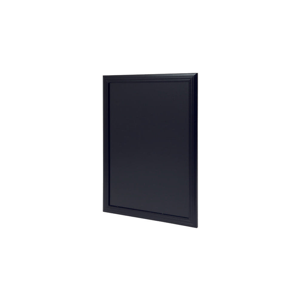 Wetterfeste Kreidetafel der Marke Securit, schwarz, 60x80cm, Seitenansicht