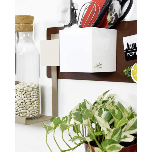 Würfelbehälter magnetisch weiss Kalamitica Blumentöpfe