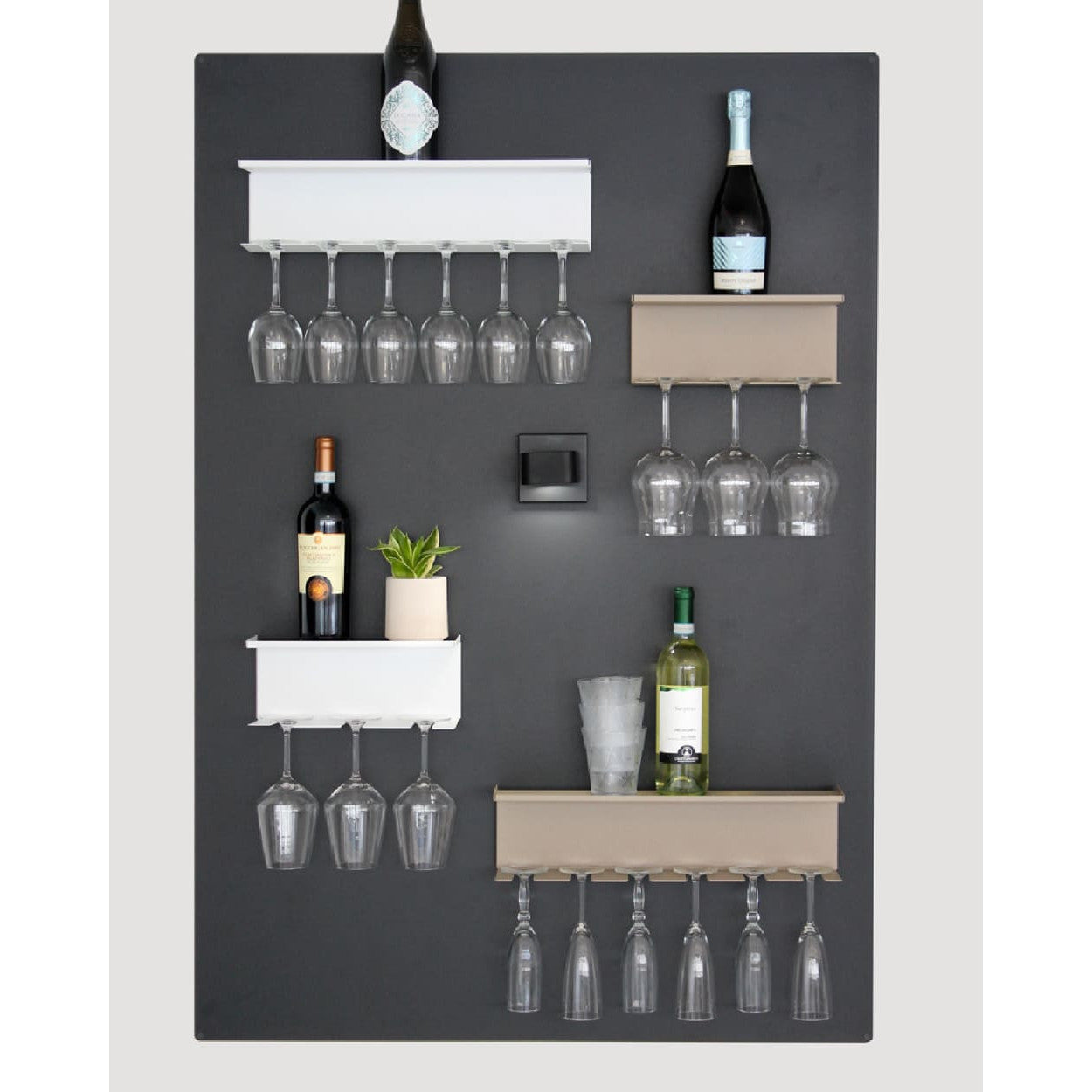 XXL Chalkboard Kalamitica magnetisch mit Weinflaschen und Gläser
