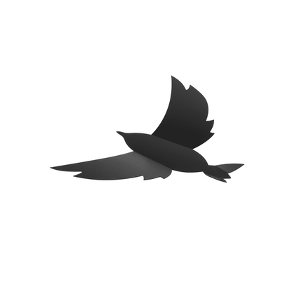 3D Kreidetafel in Vogelform im 7er Set