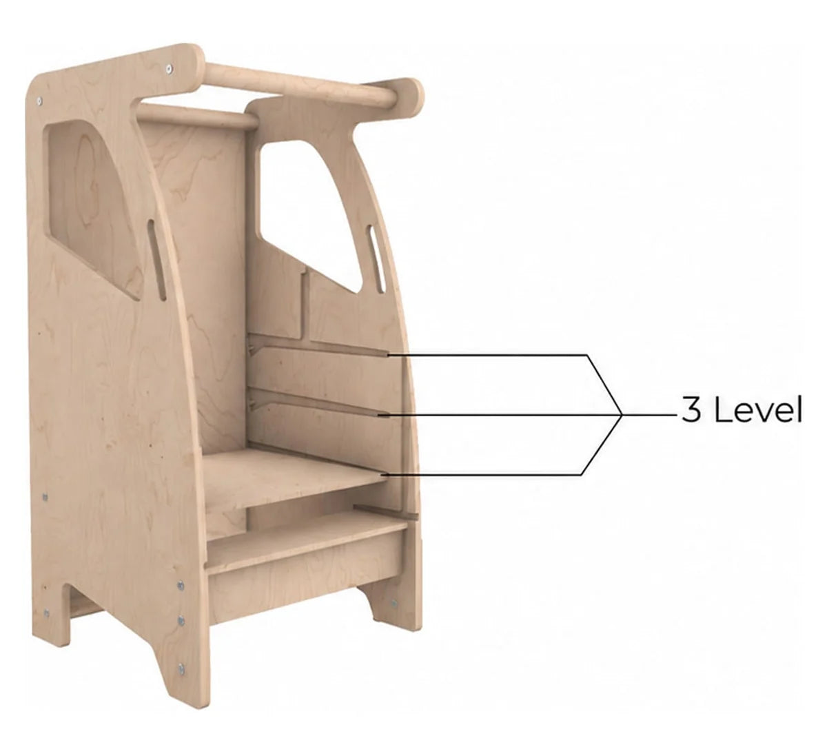 4-in-1 Kinder-Kreidetafel aus Holz mit Lernturm, Rutsche & Tisch