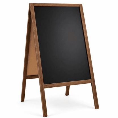 Holz Kreidetafel-Aufsteller, 61x118cmcm, Dunkelbraun, Indoor