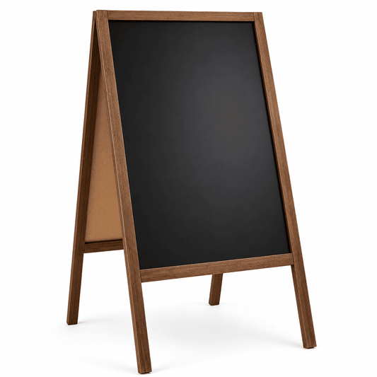 Holz Kreidetafel-Aufsteller, 61x118cmcm, Dunkelbraun, Indoor