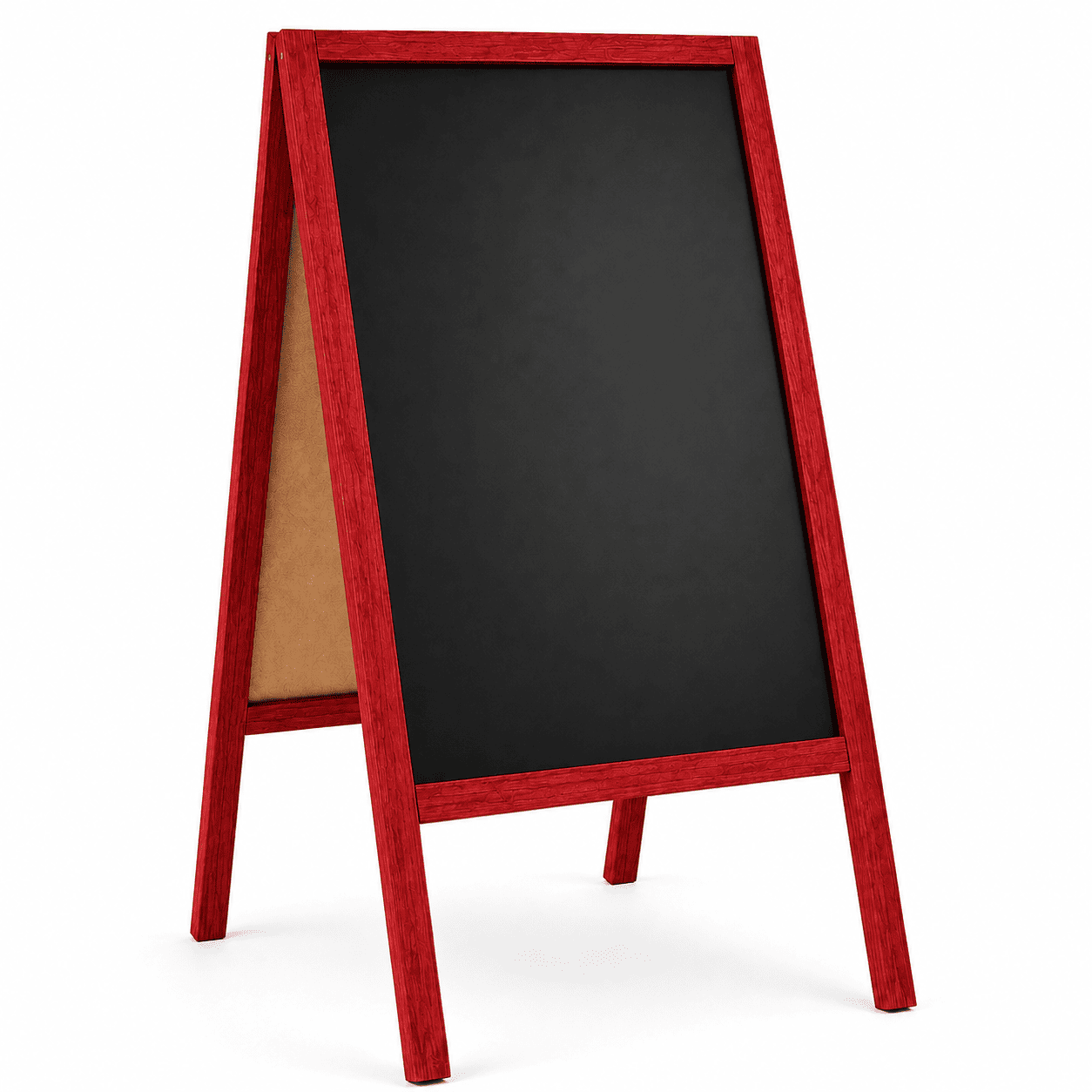 Holz Kreidetafel-Aufsteller, 61x118cmcm, Rot, Indoor