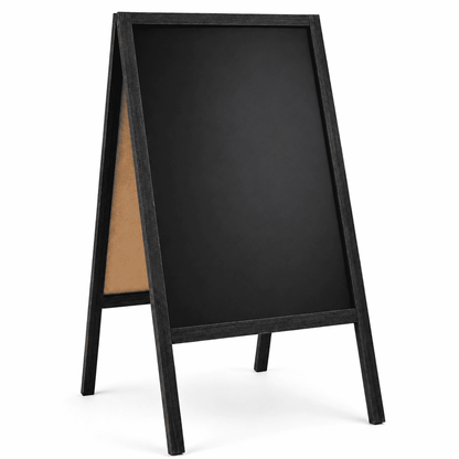 Holz Kreidetafel-Aufsteller, 61x118cm, Schwarz, Indoor