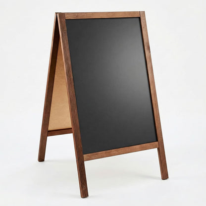 Holz Kreidetafel-Aufsteller, 51x90cm, Dunkelbraun, Indoor