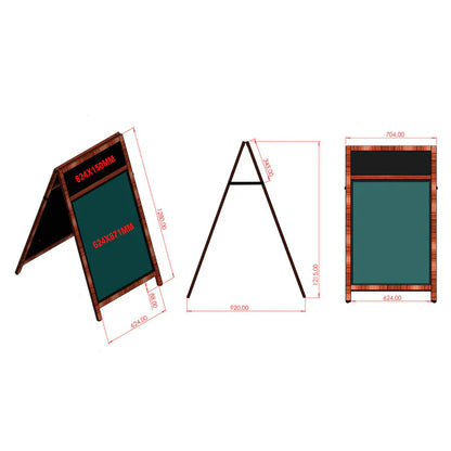 Holz Gehwegkreidetafel A1 mit Topschild – Magnetisch, Outdoor