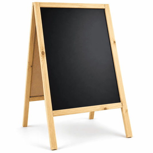 Holz Kreidetafel-Aufsteller 60x100cm, Natur, Indoor